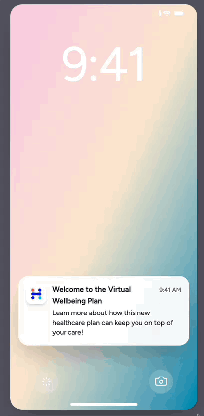 Virtual Wellbeing Plan app preview